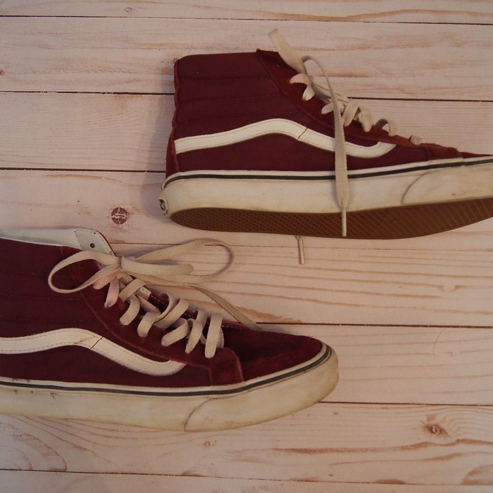 Maroon High Top Vans
